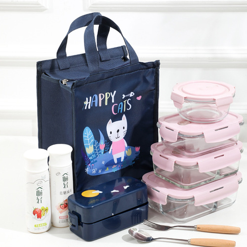 Going out lunch bag with rice meal bag thickened aluminum foil insulation bag large capacity picnic lunch bag fresh-keeping insulation ice bag
