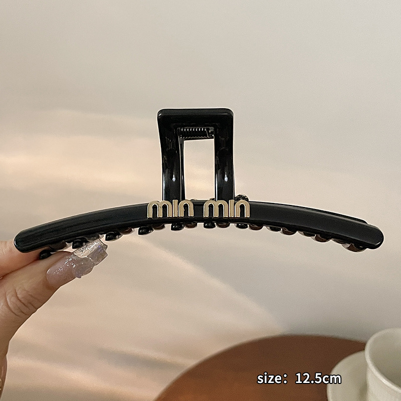 Clip de agarre simple de verano, volumen de cabello de alta calidad, clip de tiburón, horquilla grande, horquilla, nuevo cabello femenino, tocado 2024