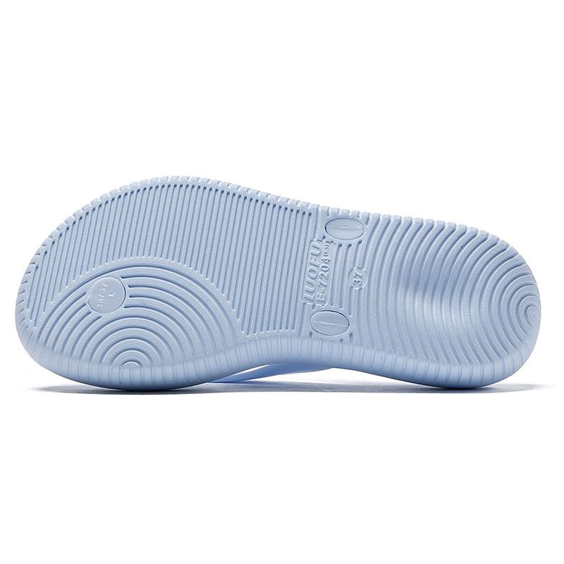 Luofu pan flip flops ropa exterior de las mujeres nuevo fondo grueso flip-flops popular playa madera contrachapada