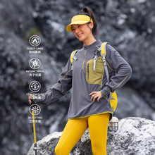 IZEXX潮牌户外巴塔波浪半拉链摇粒绒圆领抓绒男女款保暖打底卫衣