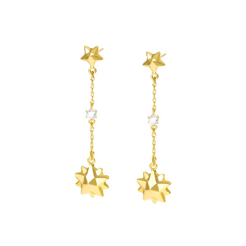 Xuping joyería pentaca de pentaca de lengüeta larga mujer japonesa y coreana simple nicho de moda sensación de pentaca de estrella mujer