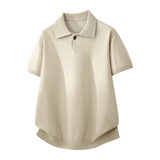 ZF8118-3DP38男夏薄款v领休闲T恤夏季慵懒针织日系海鸥领olo衫，男装针织衫/毛衣，星座614