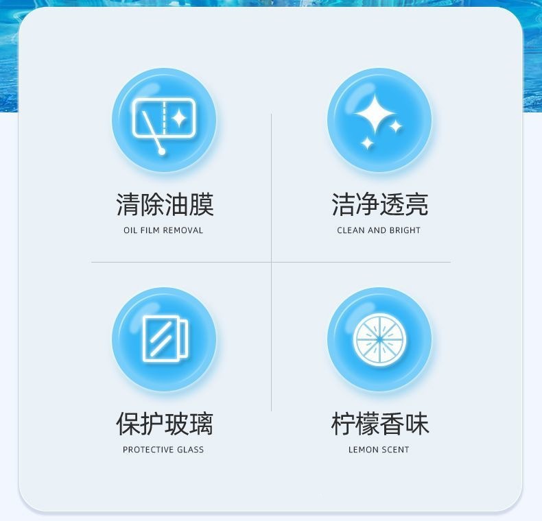 Car windshield washer fluid for summer, 40% anti-rain, decontamination, oil film, insect residue removal, winter cleaning, coating protection, anti-freeze in sub-zero temperatures, suitable for all se
