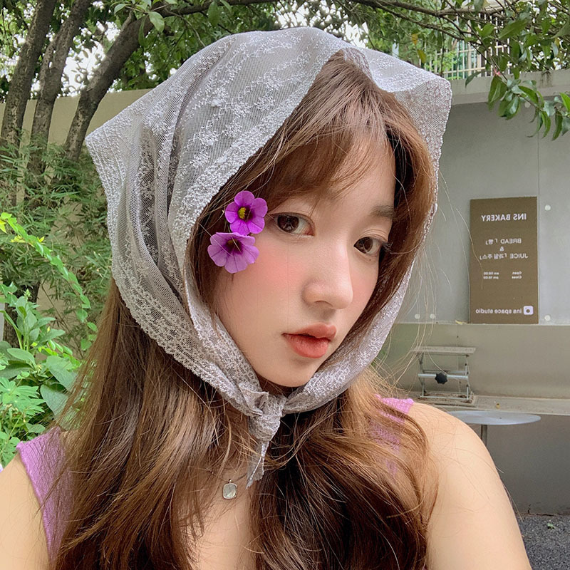 SKU图_灰色花藤三角巾超美