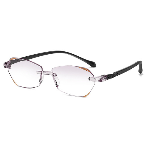 Retro Frameless Blue Light Blocking Smart Zoom Stylish Simple Glasses for PC Men and Women Manufacturer Artistic