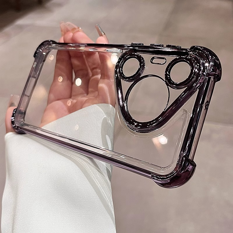 Transfronterizo aplicable Huawei P90PROMAX caja de teléfono móvil galvanizado cuatro ángulos a prueba de caídas MATE80 lente de película suave a prueba de caídas image 10