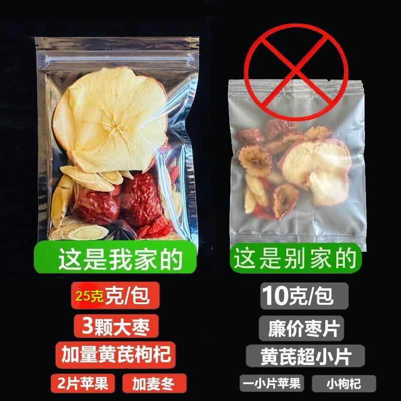 Apple Astragalus Herbal Tea with Ophiopogon Jujube Goji Longan Qi and Blood Wellness Flower Tea Bags for Women overview