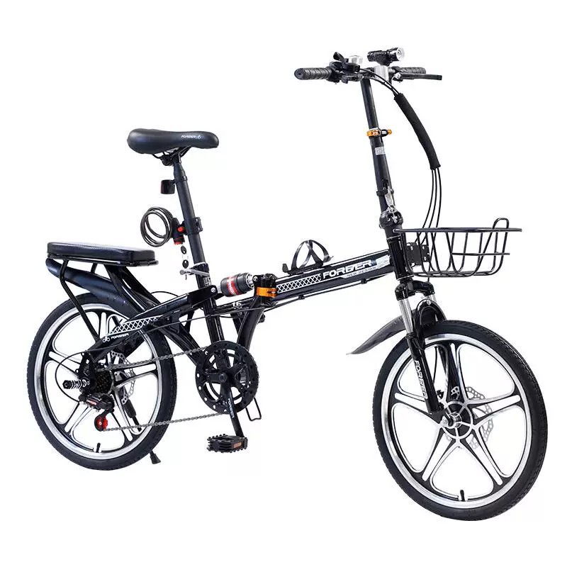 Permanent Bicycle Small 20-Inch 22-Inch Bicycle for Women and Men, Variable Speed, Adult Riding, Disc Brake, No Installation Required, Foldable