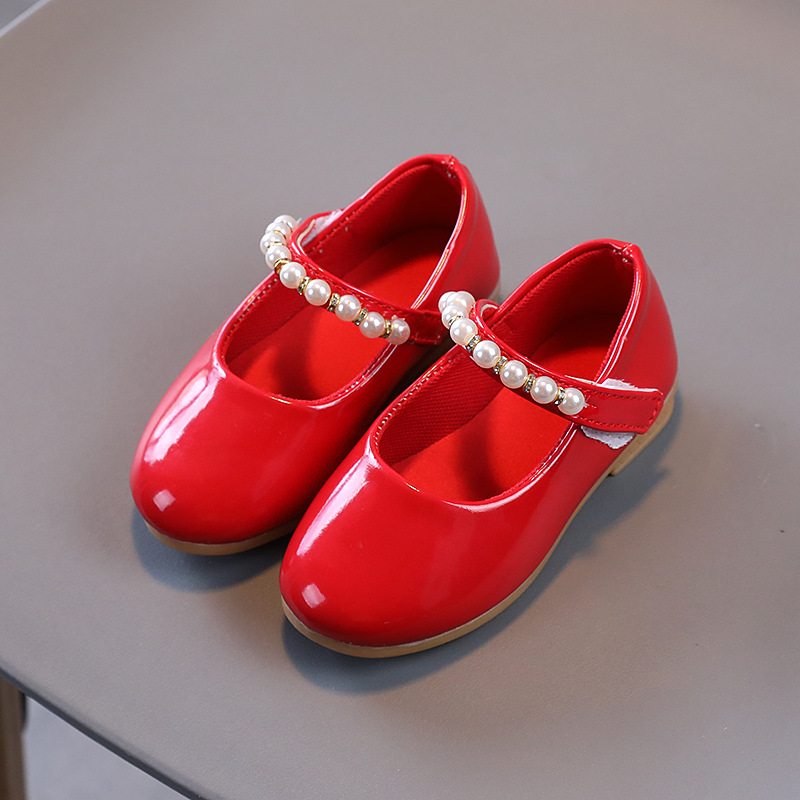 Mädchen schwarze Damenschätze, Frühlings- und Herbstbabys, weiche Prinzessinnenschuhe für Kinder, Einzelschuhe_voghion.com