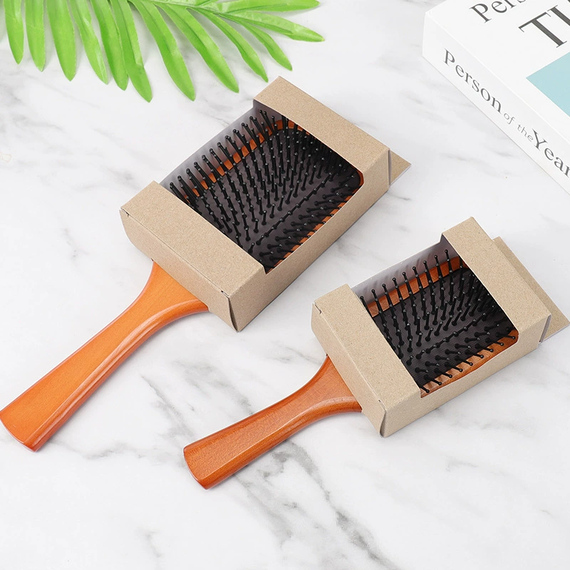 Расческа на воздушной подушке Avanda, мини-расческа из массива дерева, клена, подушка безопасности, массажная расческа, большая доска, расческа, сувенир, можно носить в упаковке