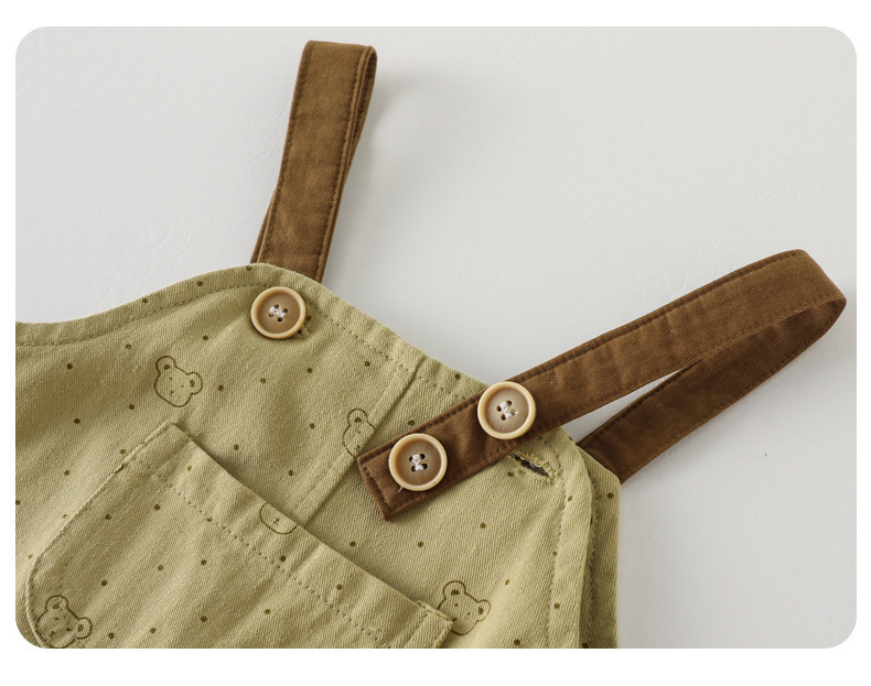 Ensemble de salopettes à manches longues pour garçons et filles_voghion.com