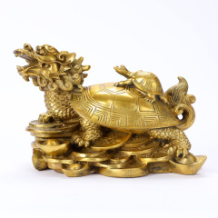 黃銅龍龜擺件母子龍龜八卦龍龜大中小號廠家批發