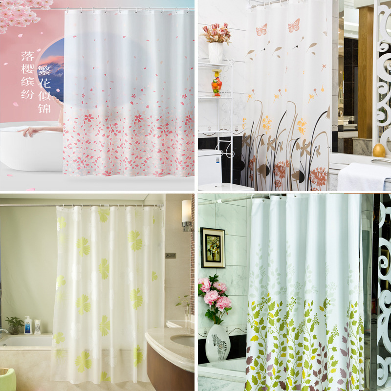 ins shower curtain peva waterproof mildew-proof thickened shower curtain bathroom shower curtain partition curtain bathroom curtain cloth wholesale