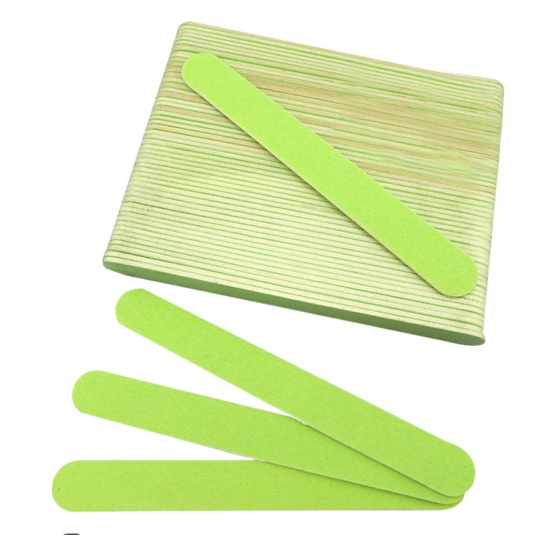 Disposable Wood Chip Nail File White Sandpaper File Double-Sided Nail File Polishing Tool Manicure Rubbing Strip Wholesale