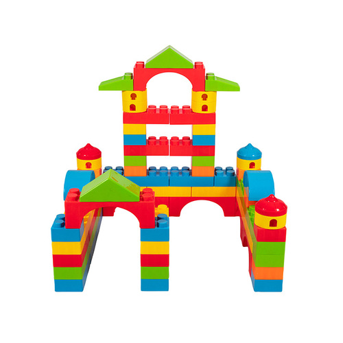 Indoor early childhood education center large particle building castle building blocks children's plastic puzzle building blocks happy building blocks