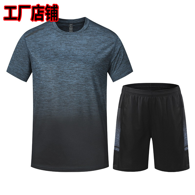 Traje de ropa deportiva Camiseta de manga corta de verano de secado rápido y transpirable Pantalones cortos de entrenamiento de baloncesto para correr por la mañana Ropa de gimnasio 680