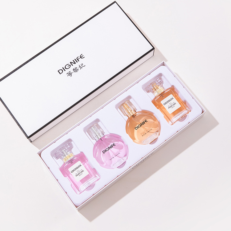 DIGNIFE / Li Fei Coco Set de Perfume de Cuatro Piezas Caja de Regalo Perfume Refrescante y Elegante