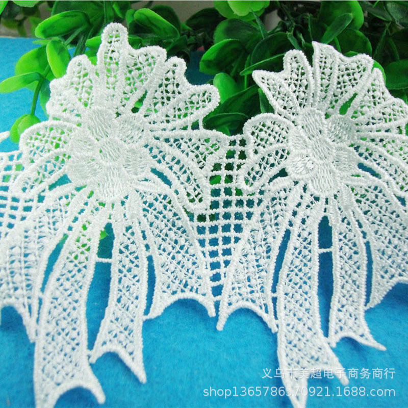 12cm水溶条码刺绣涤纶服饰蕾丝家纺窗帘民族手工辅料