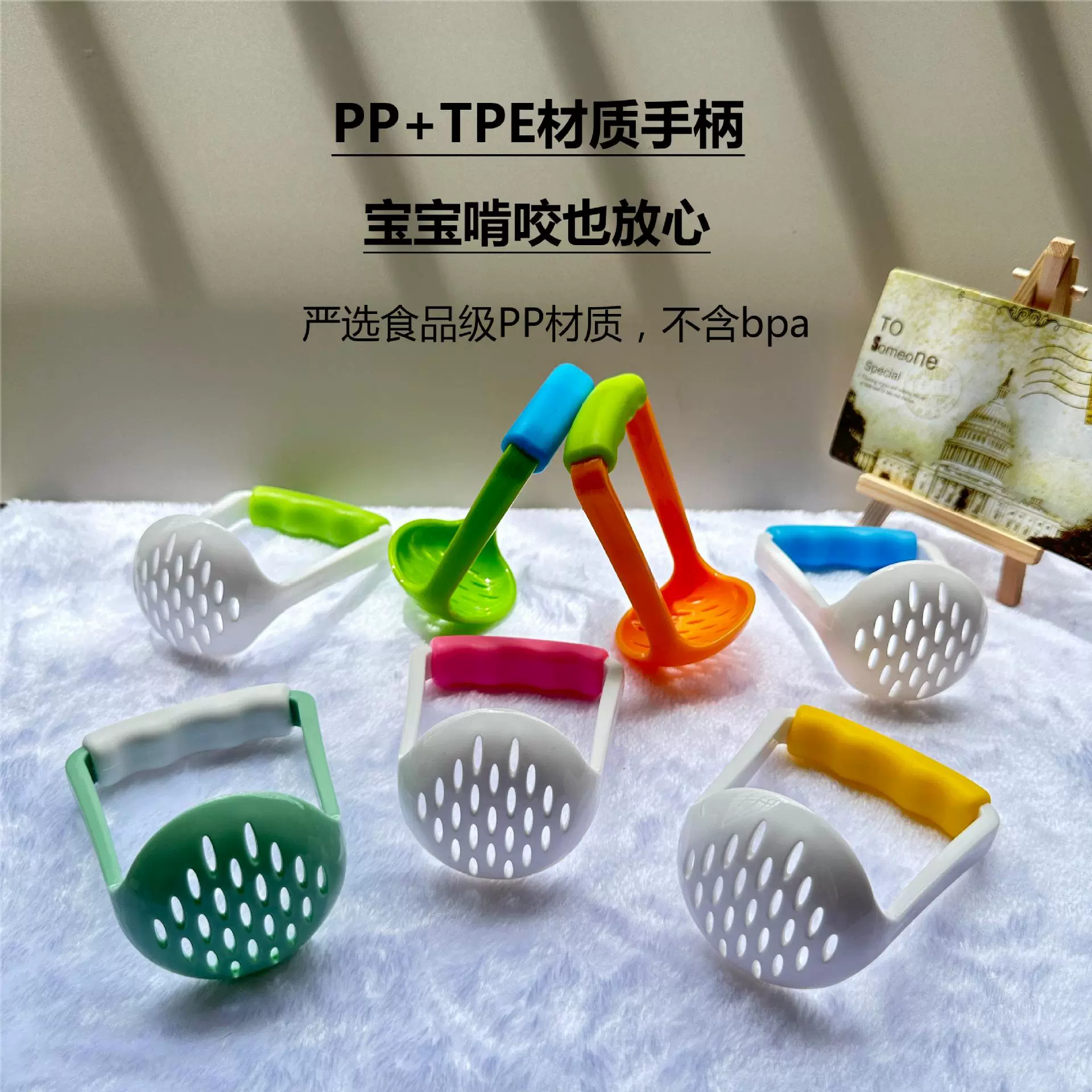 儿童辅食研磨碗宝宝手动食物调理器研磨把手研磨碗和研磨棒餐具