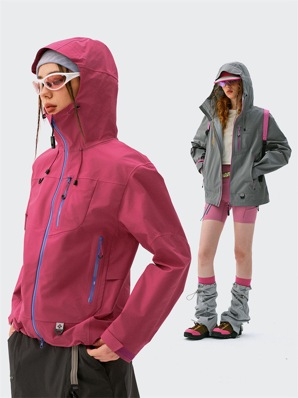 瞬时山野Monterest空山雨户外C6防泼水登山夹克压胶外套冲锋衣女|undefined