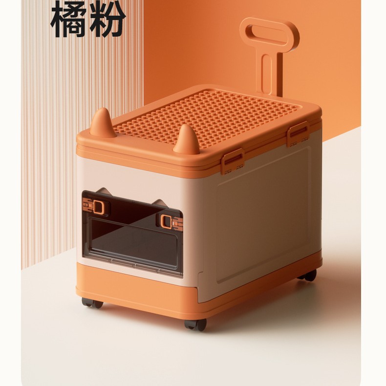 Caja de almacenamiento de juguetes para niños con ruedas caja de acabado doméstica caja de almacenamiento de plástico de gran capacidad caja de almacenamiento de ropa para bebés
