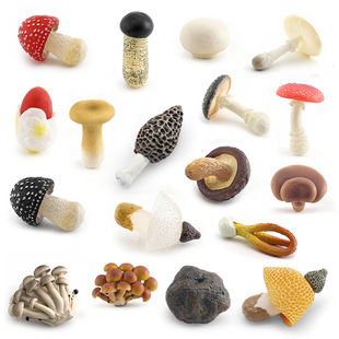 Simulation Mushroom Set Mushroom Mushroom Real Pleurotus ostreatus Mushroom Tricholoma matsutake Poison Rope Umbrella Binyon Mushroom Desktop Ornaments Model Toy