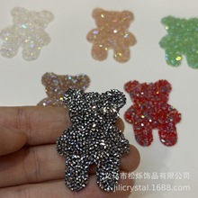 跨境新款卡通烫钻图案贴服装辅料手工DIY水钻小熊装饰贴