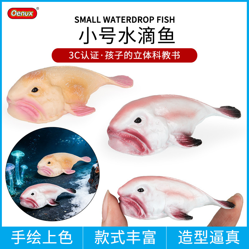 Children's Solid Waterdrop Fish Sad Wavefish Realistic Marine Mammal Toy Model Cognitive Desktop Ornament Children's Solid Waterdrop Fish Sad Wavefish Realistic Marine Mammal Toy Model Cognitive Desktop Ornament