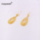 NOPEET Middle East Dubai Bridal 24k Gold Plated Jewelry Set African Jewelry Necklace Earrings Two Pack