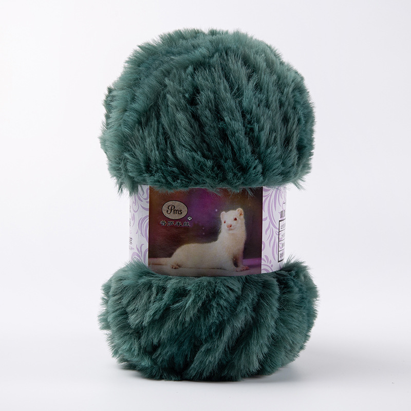 Imitación de visón terciopelo grueso lana tejida a mano DIY Imitación Piel terciopelo visón terciopelo sombrero bufanda manta hilo al por mayor