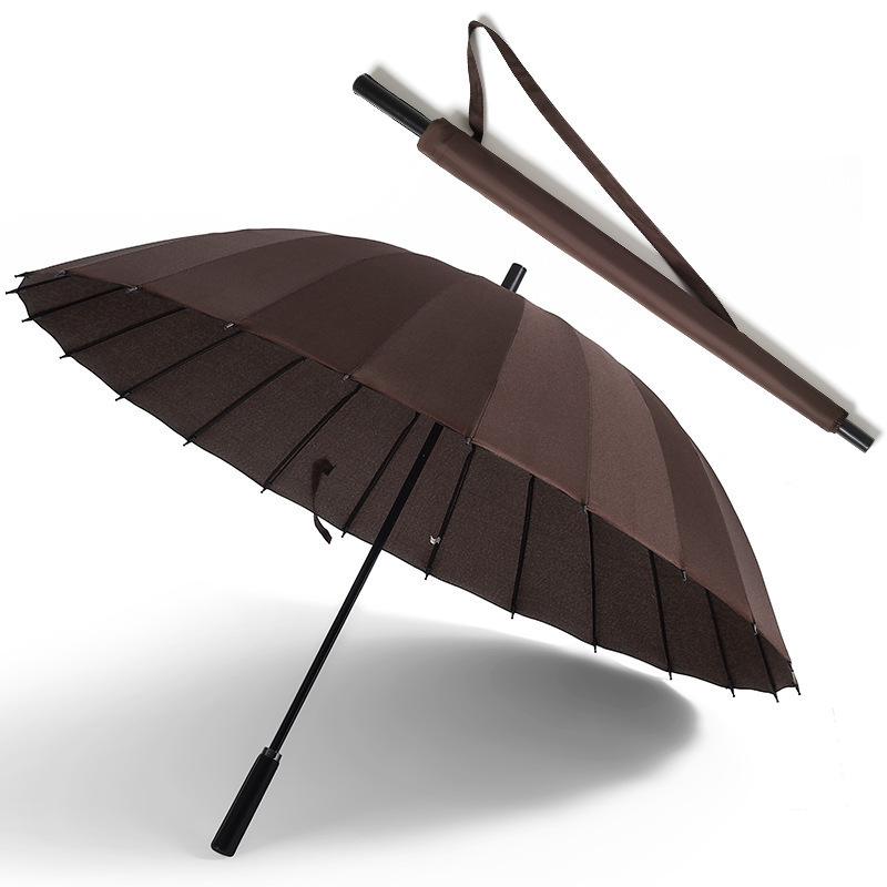 抗风24骨长柄超大号雨伞大量双人男女直杆自动晴雨伞广告|undefined