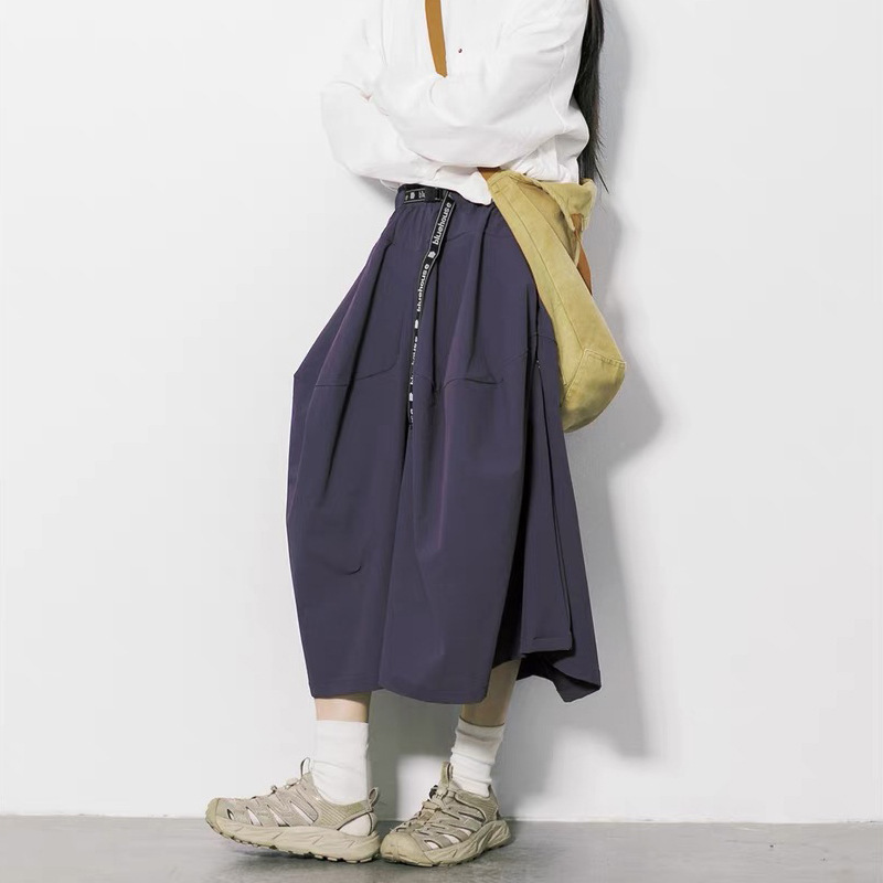Mountain Outdoor Stitching Wide Leg Workwear Functional Quick-drying Sports Cropped Pants Skirt Loose Casual Bloomers for Women Mountain Outdoor Stitching Wide Leg Workwear Functional Quick-drying Sports Cropped Pants Skirt Loose Casual Bloomers for Women