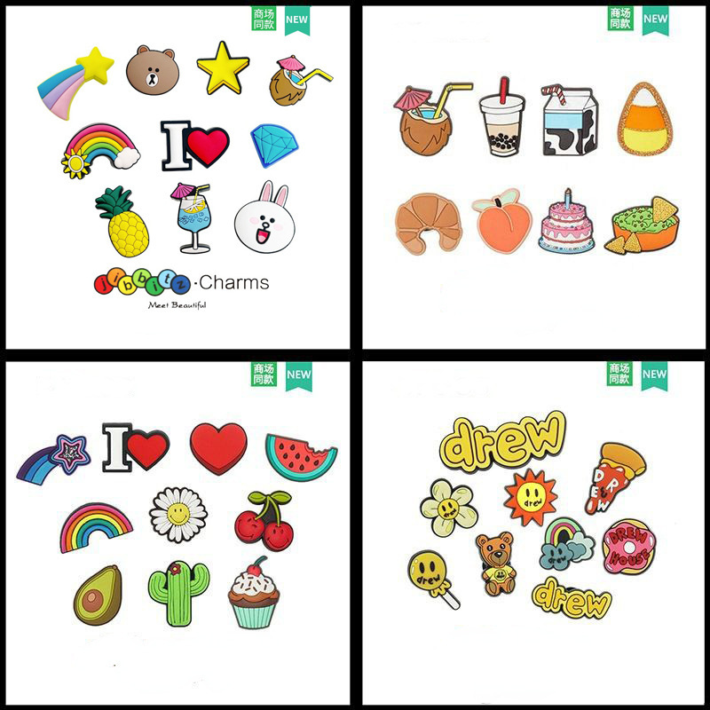 Hole Shoes Accessories Shoe Flower Shoe Buckle Shoelace Clip Lazy Shoe Buckle DIYpvc Drop Plastic Soft Rubber Accessories