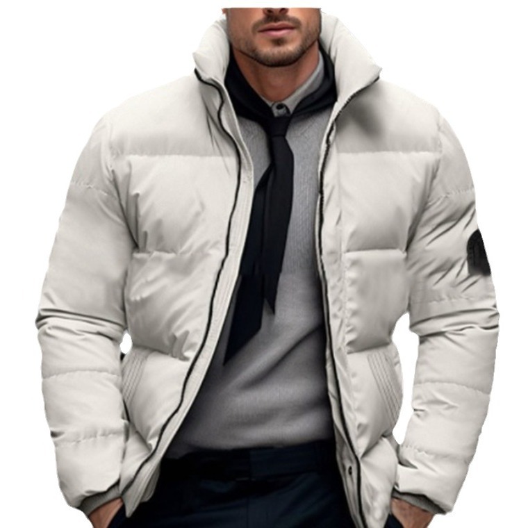 Herrenbekleidung Herbst und Winter Dicker Baumwollmantel für Herren Baumwolljacke mit europäischem Größenetikett für Herren Brotmantel Lässiger Baumwollmantel in großer Größe_voghion.com