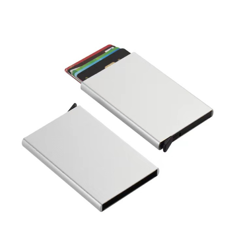 Unisex Solid Color Aluminium Alloy Open Card Holders display picture 1