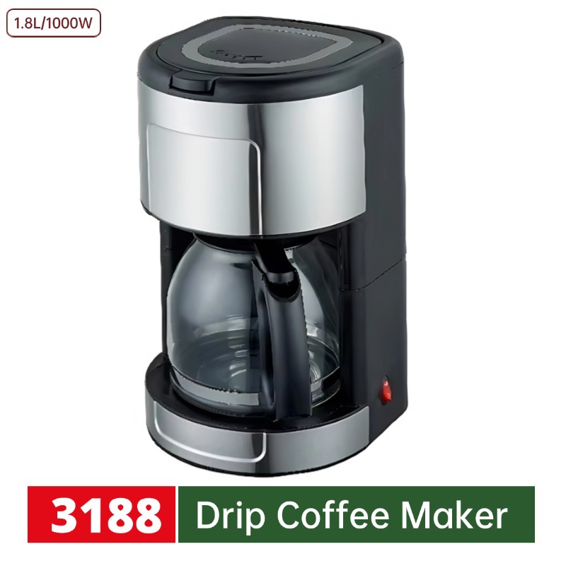 Alemania pequeña cafetera doméstica goteo de cocina americana pequeña casa para hacer té doble cafetera automática americana