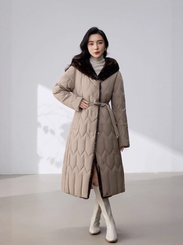 冬季过膝连帽棉服女2025显瘦大码加厚长款宽松外套棉衣女文艺风|undefined