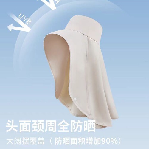 Summer Women's Neck Cover Face Sun Hat Large Brim Foldable Fisherman Hat Sun Hat