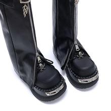 千禧辣妹风厚底松糕鞋亚文化增高原宿春季小皮鞋朋克风大头鞋