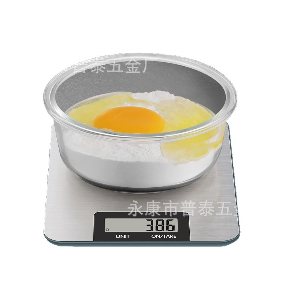 Balanza electrónica doméstica pequeña 5KG/1G — pantalla táctil grande, acero inoxidable, precisión para cocina o medicina