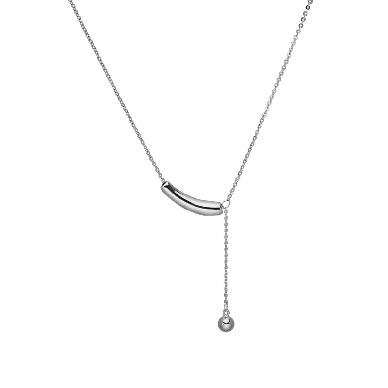 15g Weight Titanium Steel Pendant Material Wholesale Jewelry Casual Simple Style Solid Color Titanium Steel Polishing Necklace