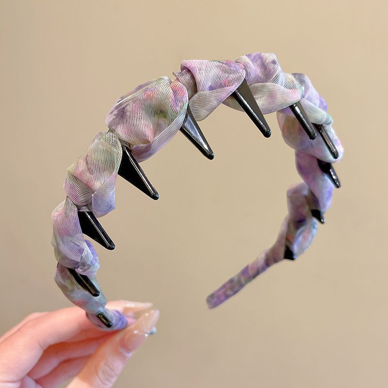法式晕染网纱带齿发箍女百搭高颅顶蓬松头箍正反两戴发卡发捆发饰|undefined