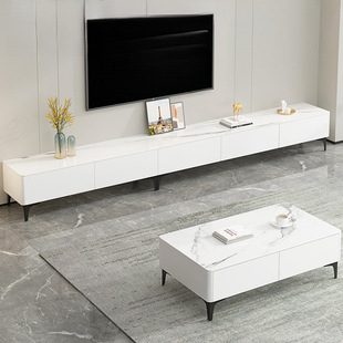 Slate Tv Cabinet Coffee Table Combination Living Room Small Apartment Modern Simple Home Light Luxury Tv Home Floor Cabinet