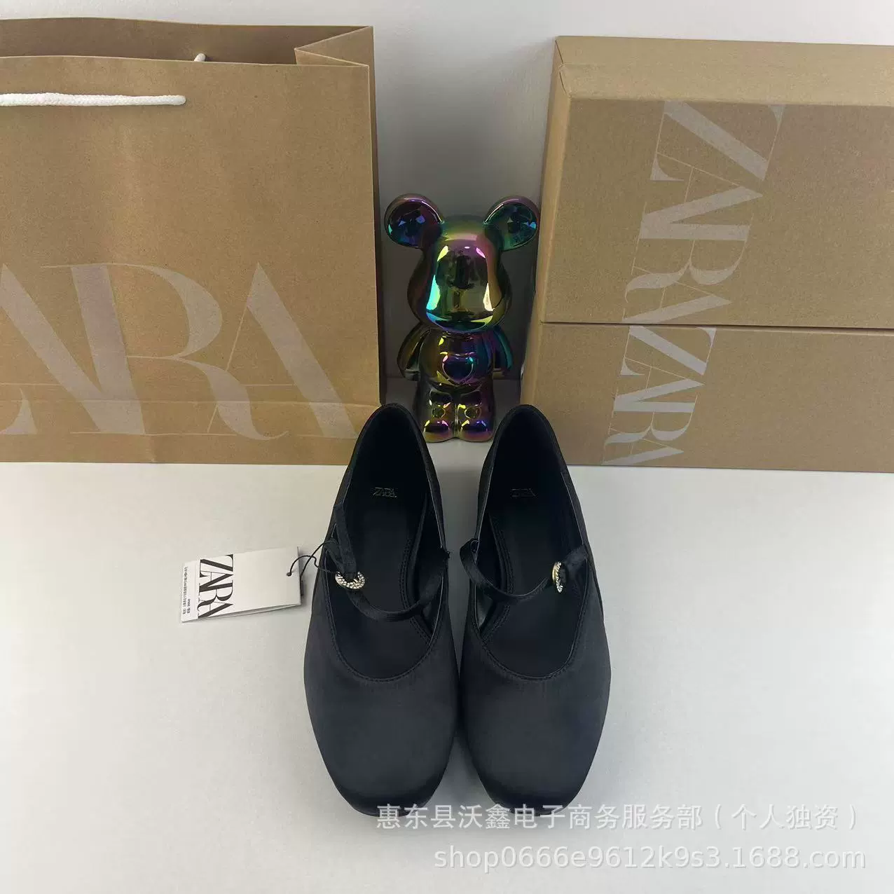 ZAR новые весенние женские туфли черные шелковые атласные текстуры балетный стиль плоской подошвы Мэри Джейн
