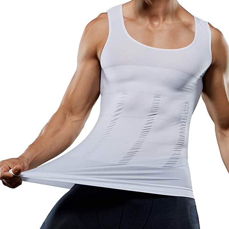 Cross-Border Seamless Men's Shapewear Top, Belly-Reducing and Tummy-Tucking Body Shaping Underwear, Sports Compression Clothing, Functional Shapewear Vest Cross-Border Seamless Men's Shapewear Top, Belly-Reducing and Tummy-Tucking Body Shaping Underwear, Sports Compression Clothing, Functional Shapewear Vest