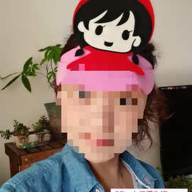 小红帽儿童头套亲子妈妈头饰帽子游戏幼儿园演出扮演装大灰狼表演