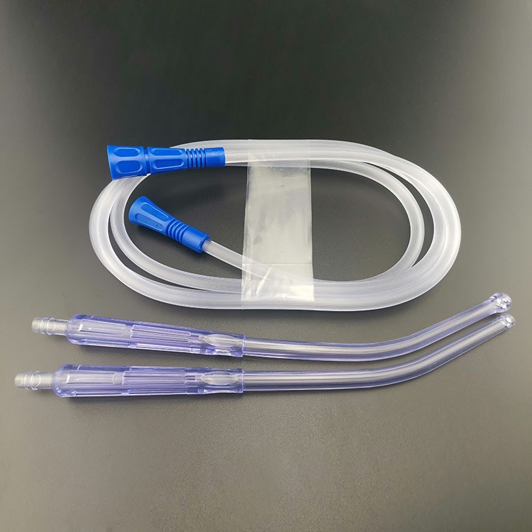 一次性使用吸管导管带手柄yankauer抽吸连接管杨克棒吸头