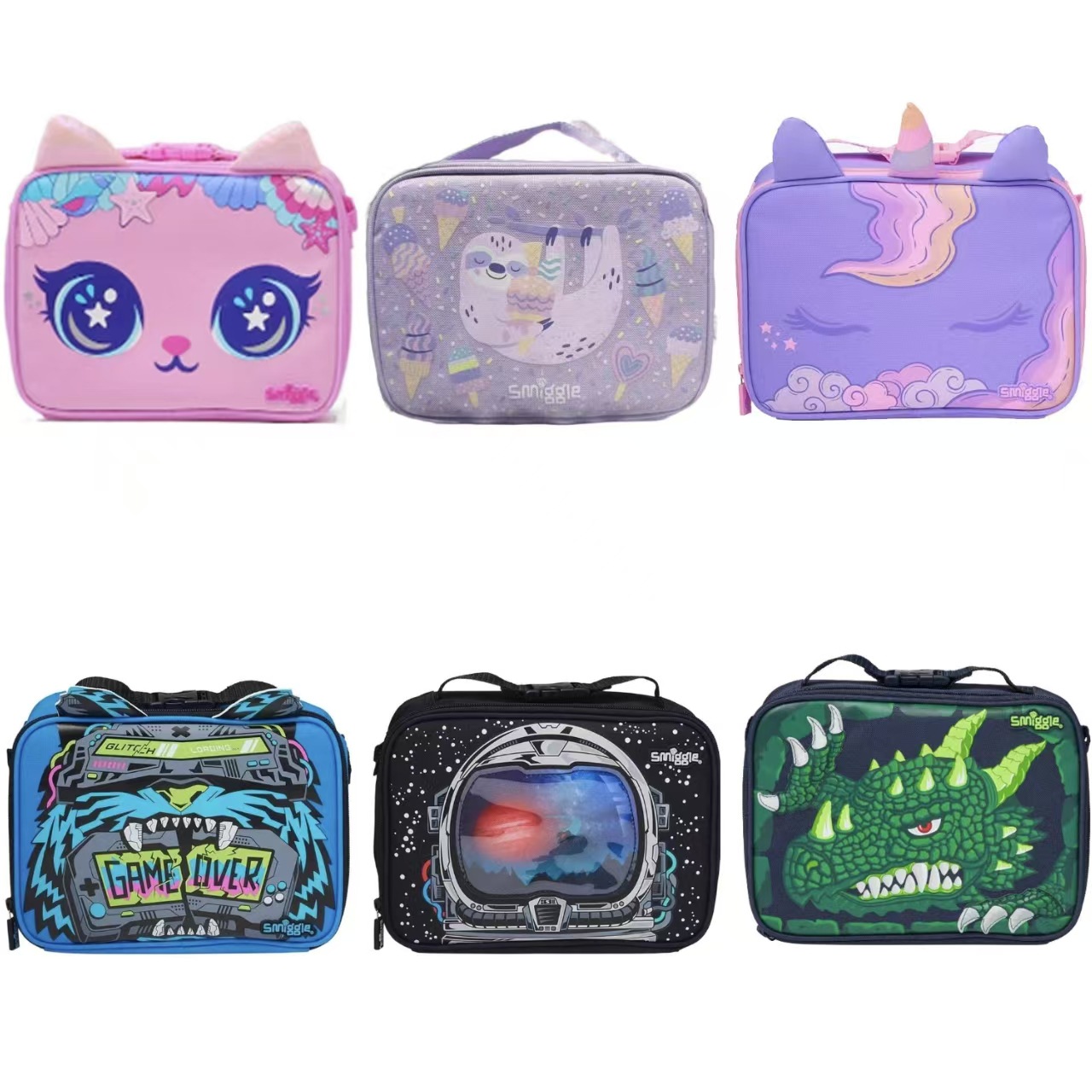 Australian Smiggle Single-Layer Satchel Meal Bag Primary School Student Meal Bag Kidsren's Waterproof Insulation Bag