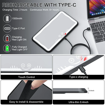 Cross-Border Car Sun Visor Makeup Sun visor rearview mirror