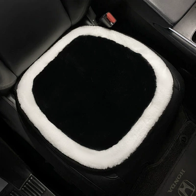 Headrest Cute Internet-Famous Dog Women's - plush-black-and-white-contrast-color-front-seat-cushion-single